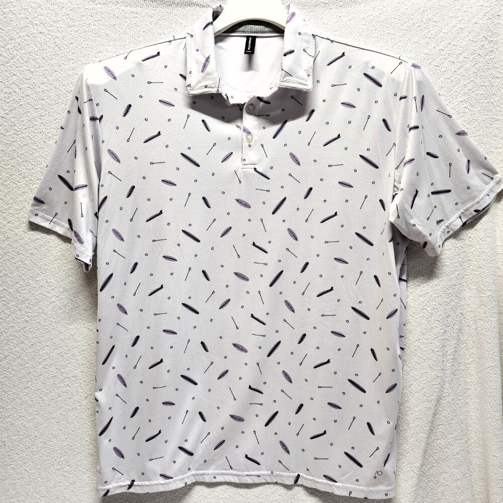 Anderson Ord Shirt Men's XL Performance Golf Polo Paddle Board Surfing All Over